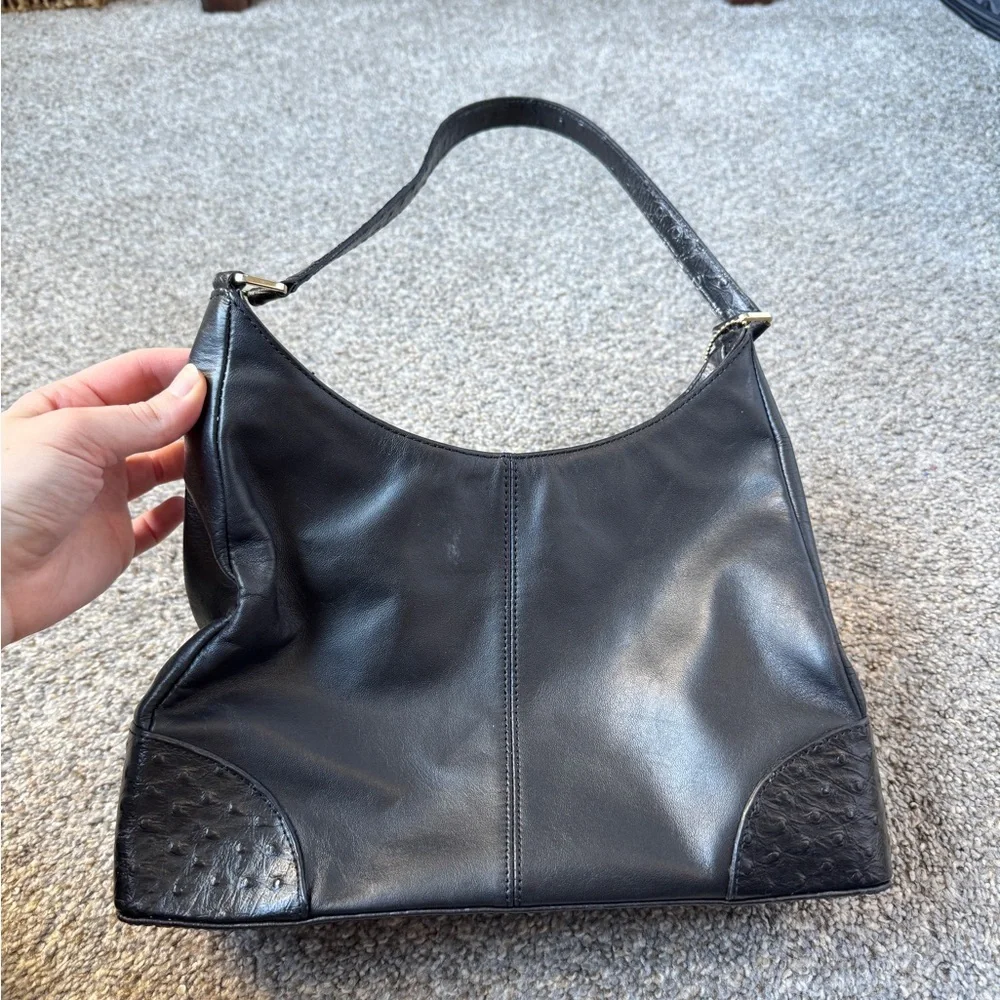 Giani Bernini Black Leather Shoulder Bag